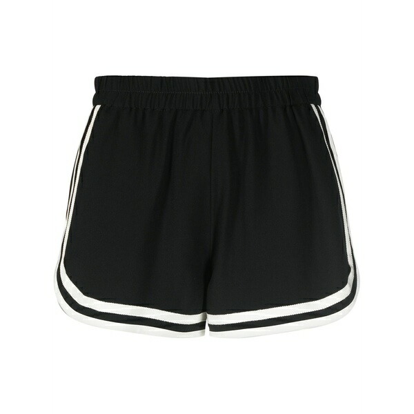 レッドヴァレンティノ レディース カジュアルパンツ ボトムス Ribbon-trim mini shorts Black｜asty
