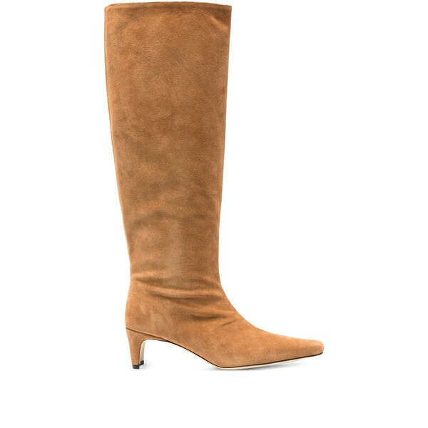 ステゥド レディース ブーツ シューズ Suede knee-high boots Neutrals｜asty 66,440円
