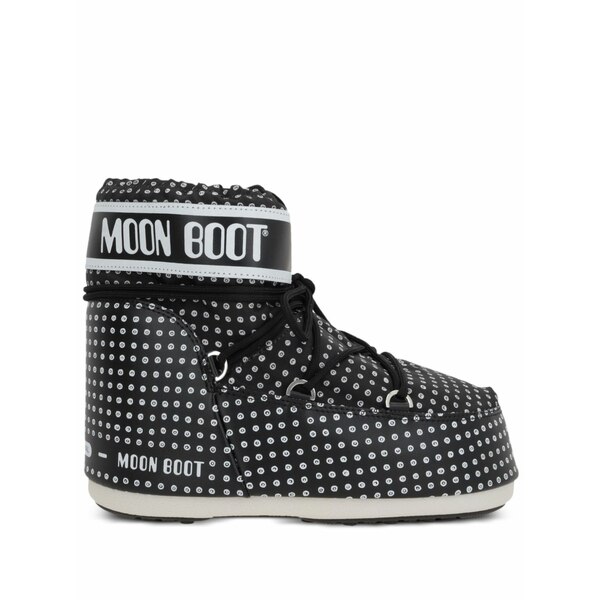 お月さまブーツ メンズ ブーツ シューズ Logo-print snow boots  Black