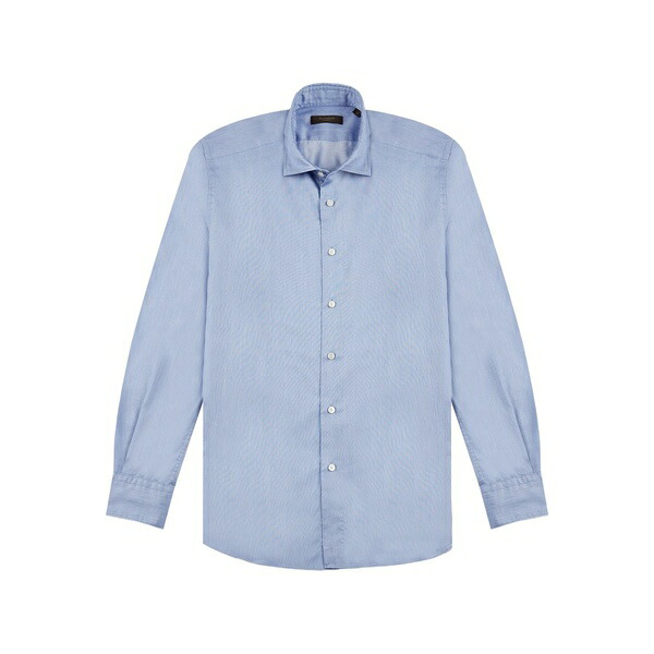 グランシャツ メンズ シャツ トップス Button-up cotton shirt Blue|asty