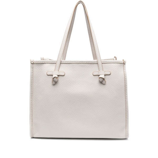 ジャンニ・キアリーニ レディース トートバッグ 御徒面子 Knot-detail leather shoulder bag Neutrals バッグ-トートバッグ-レディースバッグ