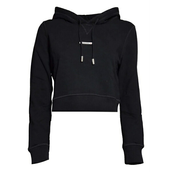 ディースクエアード レディース パーカー・スウェットシャツ アウター Logo mini hoodie Black