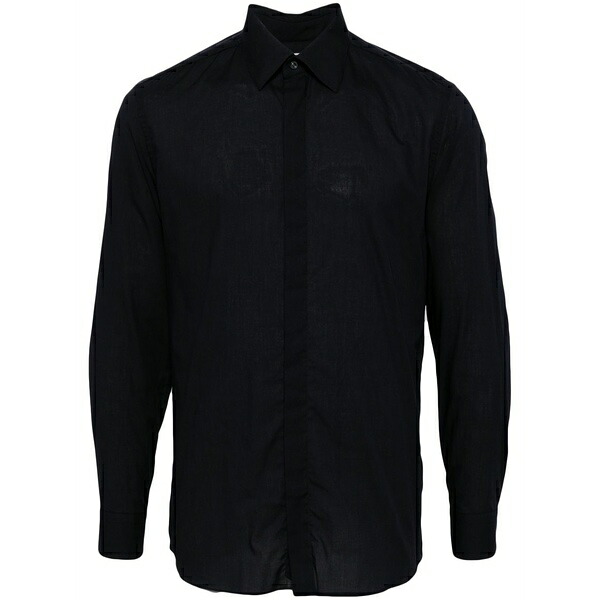 カルーゾ メンズ シャツ トップス Cotton shirt Blue｜asty