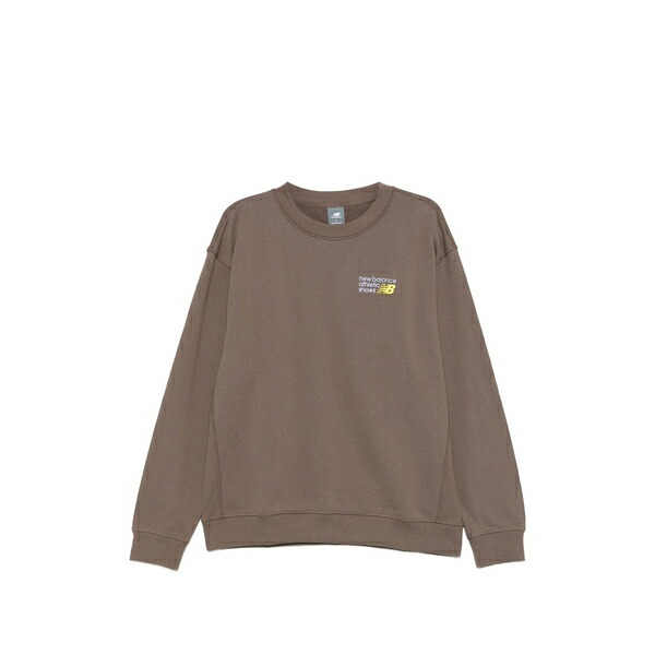 ニュー平衡にする メンズ 編み物\u0026プルオーバー アウター Crew-neck sweatshirt Brown