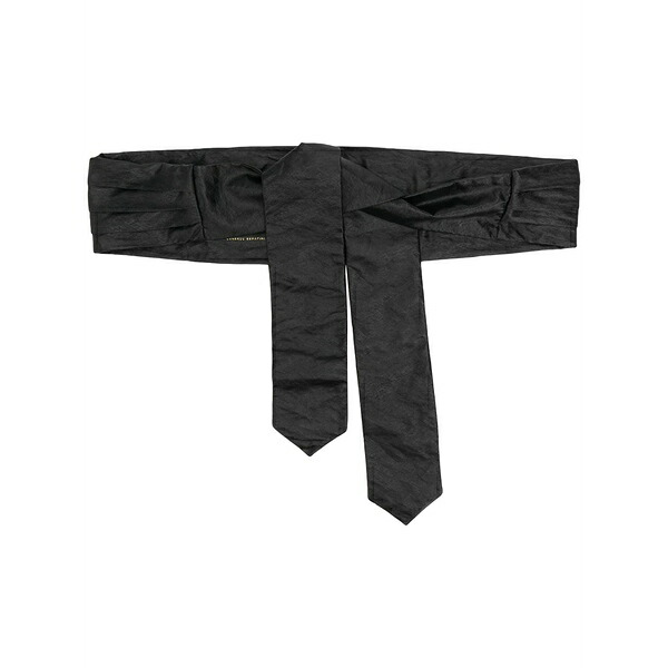 フィロソフィーデロレンゾセラフィーニ レディース 胴締め 付属品 Pleated satin tie waist belt Black バッグ・小物・ブランド雑貨-レディースベルト