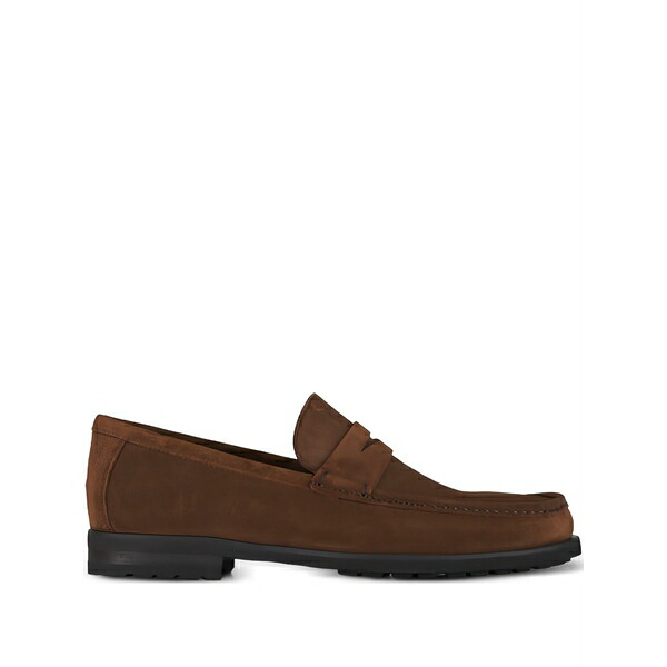 トゥーブート メンズ スリッポン・ローファー シューズ Suede penny loafers Brown|asty
