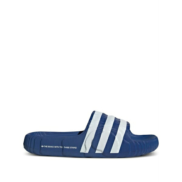 アディダス メンズ サンダル シューズ Adilette 22 striped slides Blue