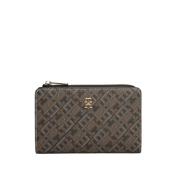 トミー ヒルフィガー レディース 財布 アクセサリー Monogram zip wallet Black｜asty