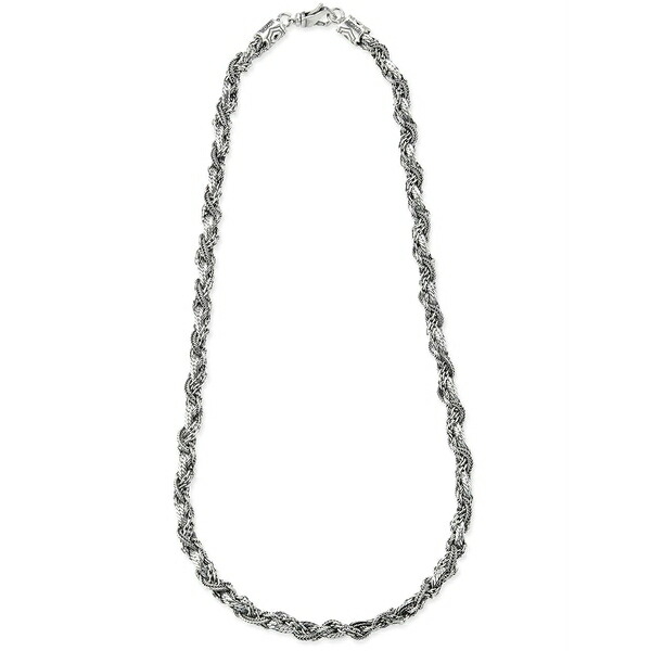 エマニュエレ ビコッキ メンズ 首飾り・チョー鉄道車両 付属物 Round braid necklace Silver