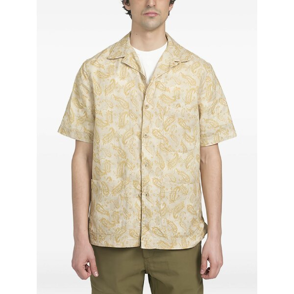 イースト ハーバー サープラス メンズ シャツ トップス Paisley-print pocket shirt Neutrals|asty