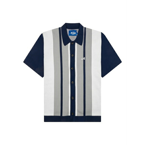 アウェイクニューヨーク メンズ シャツ トップス Knit camp-collar shirt Blue｜asty