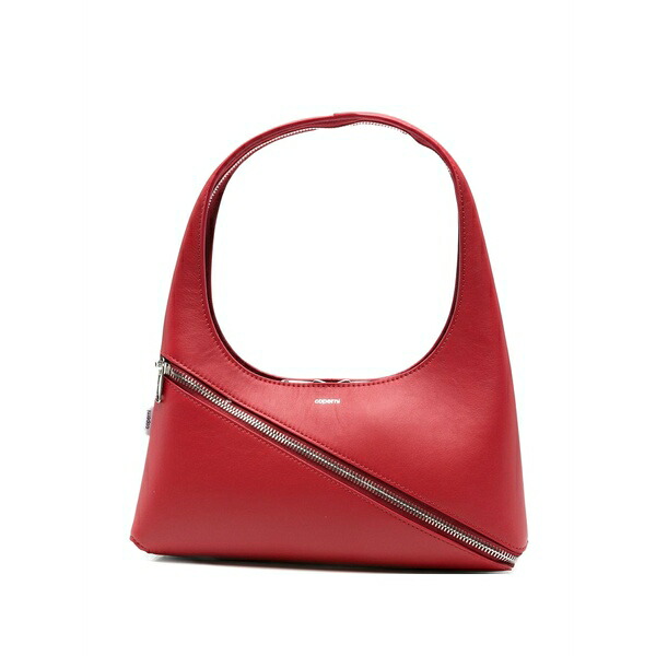 コペルニ レディース ショルダーバッグ バッグ Diagonal-zip leather shoulder bag Red｜asty
