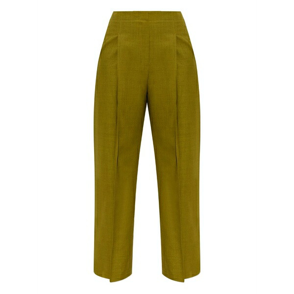 セオリー レディース カジュアルパンツ ボトムス Pleat-detail trousers Green｜asty