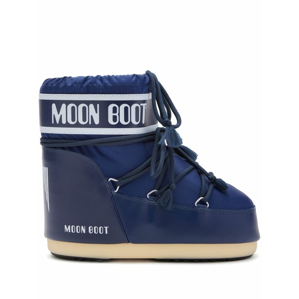 お月さまブーツ メンズ ブーツ シューズ Icon logo-print boots Blue