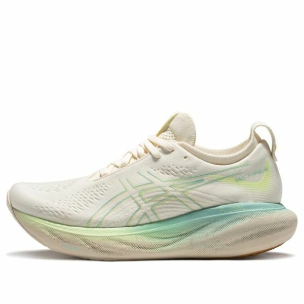 ASICS アシックス レディース スニーカー 【(WMNS) ASICS GEL-Nimbus 25 'Cream White Green' 1012B628-750】 サイズ US_9(26.0cm)|asty