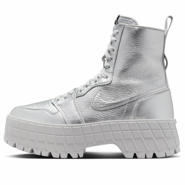Jordan ジョーダン レディース スニーカー 【(WMNS) Air Jordan 1 High Brooklyn 'Metallic Silver' FJ5737-002】 サイズ US_W_10.5｜asty