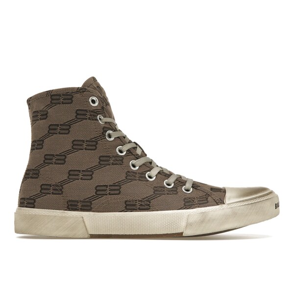 Balenciaga バレンシアガ メンズ スニーカー  【Balenciaga Paris High Top BB Monogram Dark Beige Brown】  大いさ US_8(26.0糎) Dark Beige/Brown メンズ靴-スニーカー