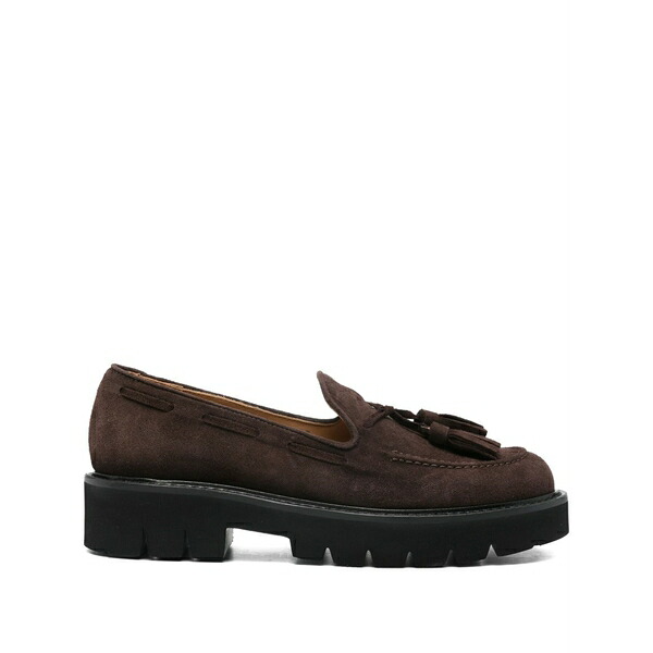 アンナ・エフ レディース スリッポン・ローファー シューズ Tassel leather loafers Brown