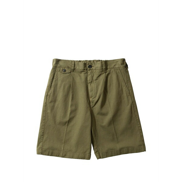 エドモンド スタジオ メンズ カジュアルパンツ ボトムス Button pleated shorts Green｜asty
