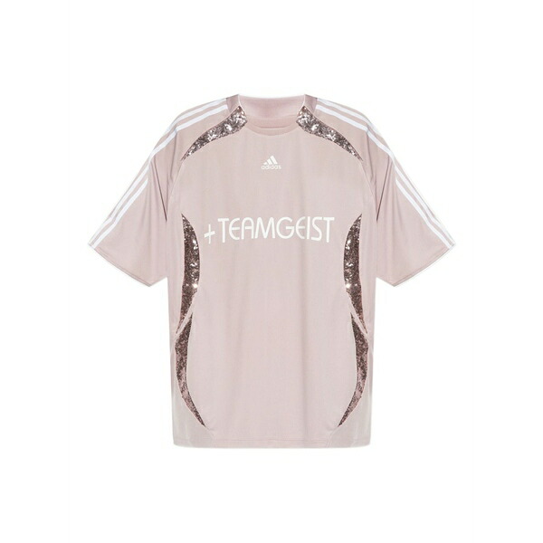 アディダス レディース プルオーバー トップス Teamgeist sequin-panelled jersey Pink