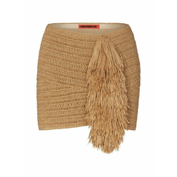 サイモン銀鏡 レディース スコート ボトムス Pom pom mini skirt Neutrals レディースファッション-スカート