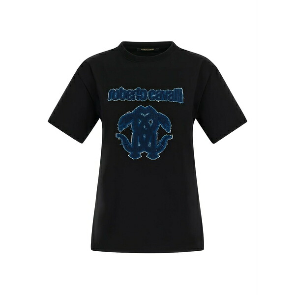 ロベルトカヴァリ レディース プルオーバー トップス Cotton t-shirt Black