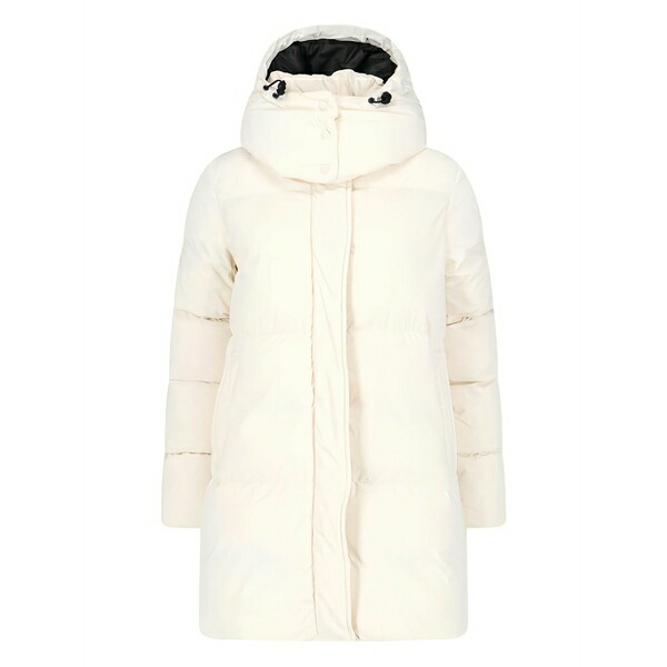 アスペジ レディース 厚地の外套 アウター Hooded down-padded coat White