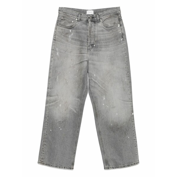 ご機嫌冷やりとした メンズ ジーンズズボン下 ボトムス Splash denim trousers Grey
