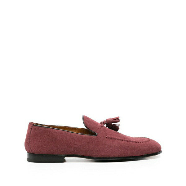 ドンカルズ メンズ スリッポン・ローファー シューズ Tassel-detail suede loafers Red