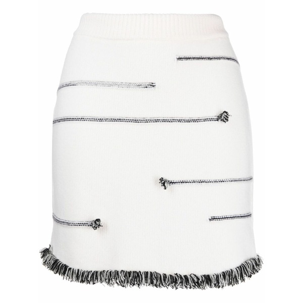 ソニアリキエル レディース スカート ボトムス Contrasting-stitch detail skirt White｜asty