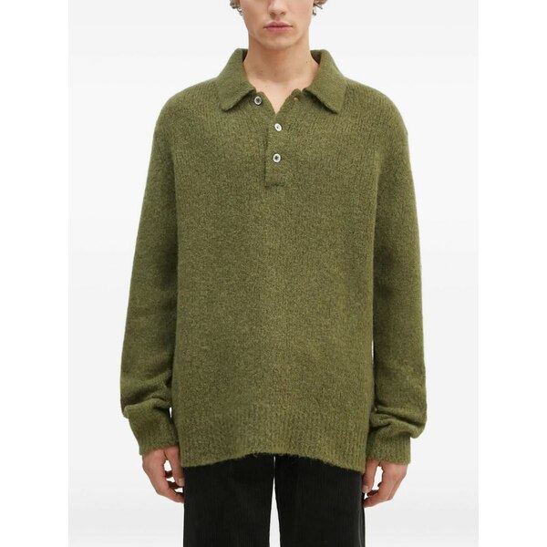 ノースプロジェクト メンズ ニット&セーター アウター Rasmus polo-neck brushed sweater Green｜asty