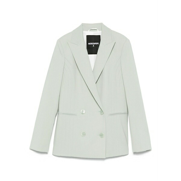 パトリツィア ペペ レディース 上衣＆上衣 アウター Peak-lapel double-breasted jacket Grey レディースファッション-コート・ジャケット