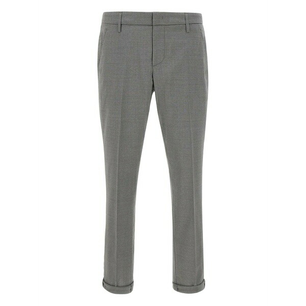 ドンダップ メンズ 心地好いズボン下 ボトムス Turn-up wool trousers Grey