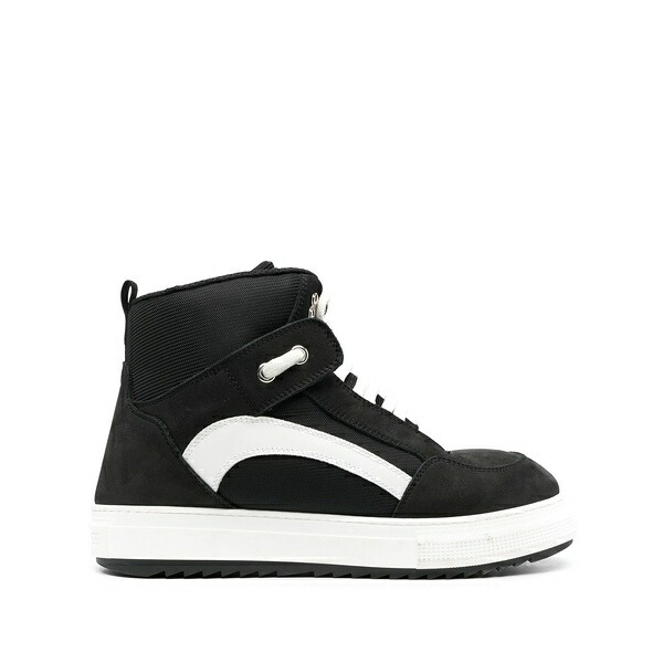 ディースクエアード メンズ スニーカー シューズ Two-tone high-top sneakers Black