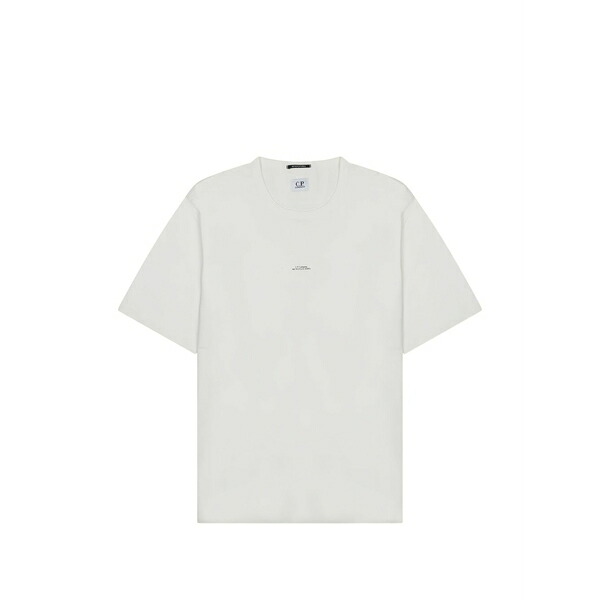 シーピーカンパニー メンズ プルオーバー トップス Logo t-shirt White