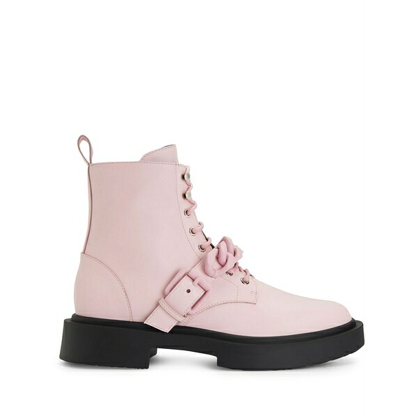 ジュゼッペザノッティ メンズ ブーツ シューズ Adric chain-trim combat boots Pink