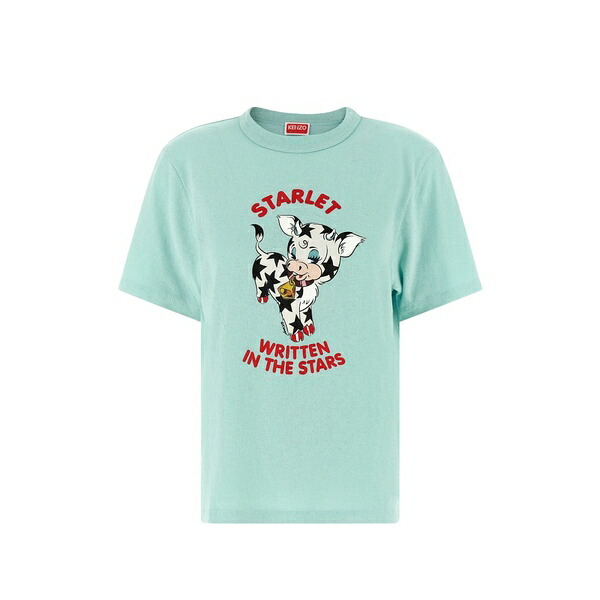 ケンゾー レディース Tシャツ トップス Cartoon print t-shirt Blue｜asty