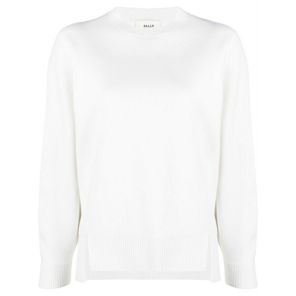 バリー レディース 編み物\u0026スウェーター アウター Front-slit detail jumper White
