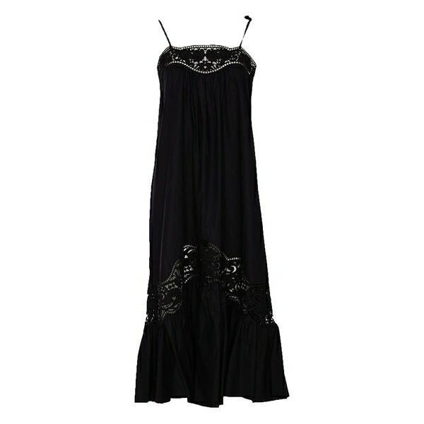 ツインセット レディース ワンピース トップス Poplin dress Black｜asty