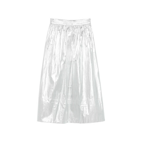ティビ レディース スコート ボトムス Metallic pull-on skirt Silver ボトムス-スカート-レディースファッション