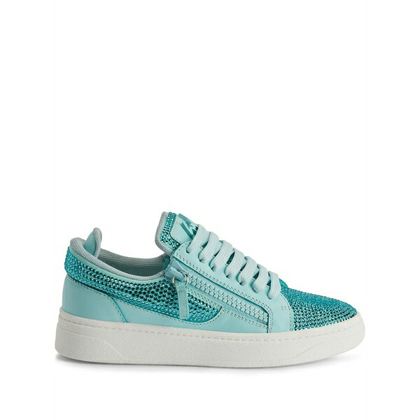 ジュゼッペザノッティ レディース スニーカー シューズ Gz94 rhinestone-embellished leather sneakers Blue｜asty