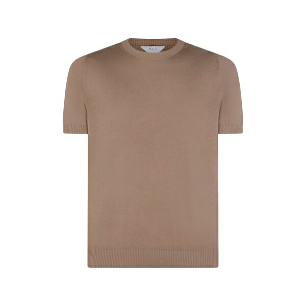 マロ メンズ プルオーバー トップス Knitted t-shirt Brown