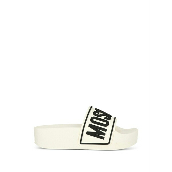 モスキーノ メンズ サンダル シューズ Logo flip flops Neutrals