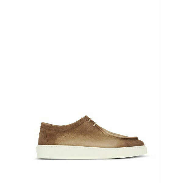 ドンカルズ メンズ お召しものシューズ シューズ Faded-effect suede oxford shoes Brown