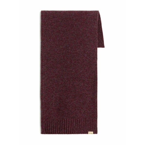 羊毛 一財産 メンズ えり巻き・袈裟・えり巻き 付属物 Mouline ribbed wool scarf Red