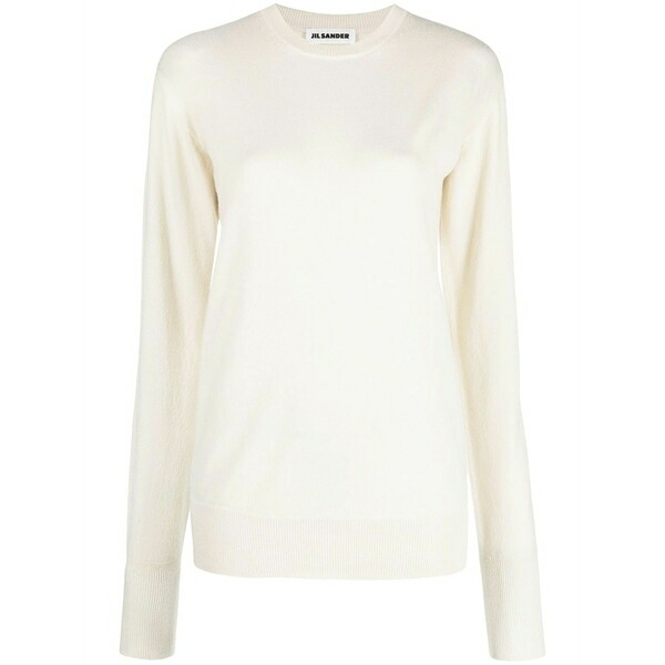 ジル・サンダー レディース 編み物\u0026プルオーバー アウター Ribbed-knit cashmere jumper  Neutrals