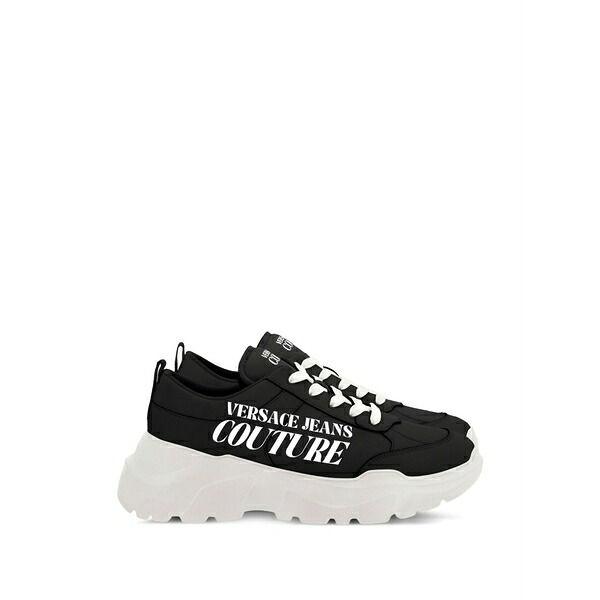 ベルサーチ メンズ スニーカー シューズ Logo-lettering sneakers Black｜asty