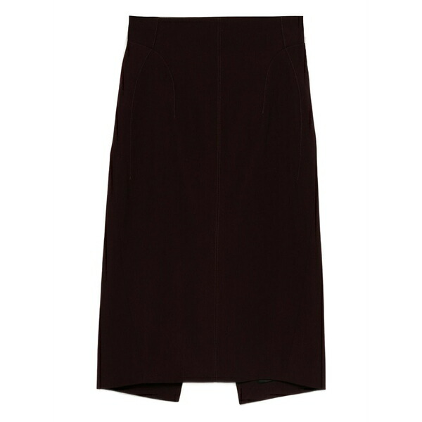 マグラー レディース スコート ボトムス Buckle-detailed pencil skirt Red