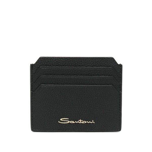 サントーニ レディース 紙入れ 付属品 Logo-print wallet Black