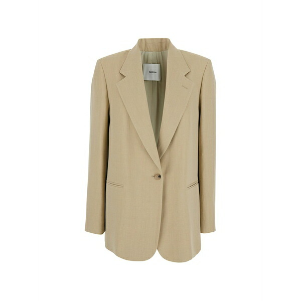 グリフォーニ レディース 上衣＆上衣 アウター Single-breasted blazer Neutrals
